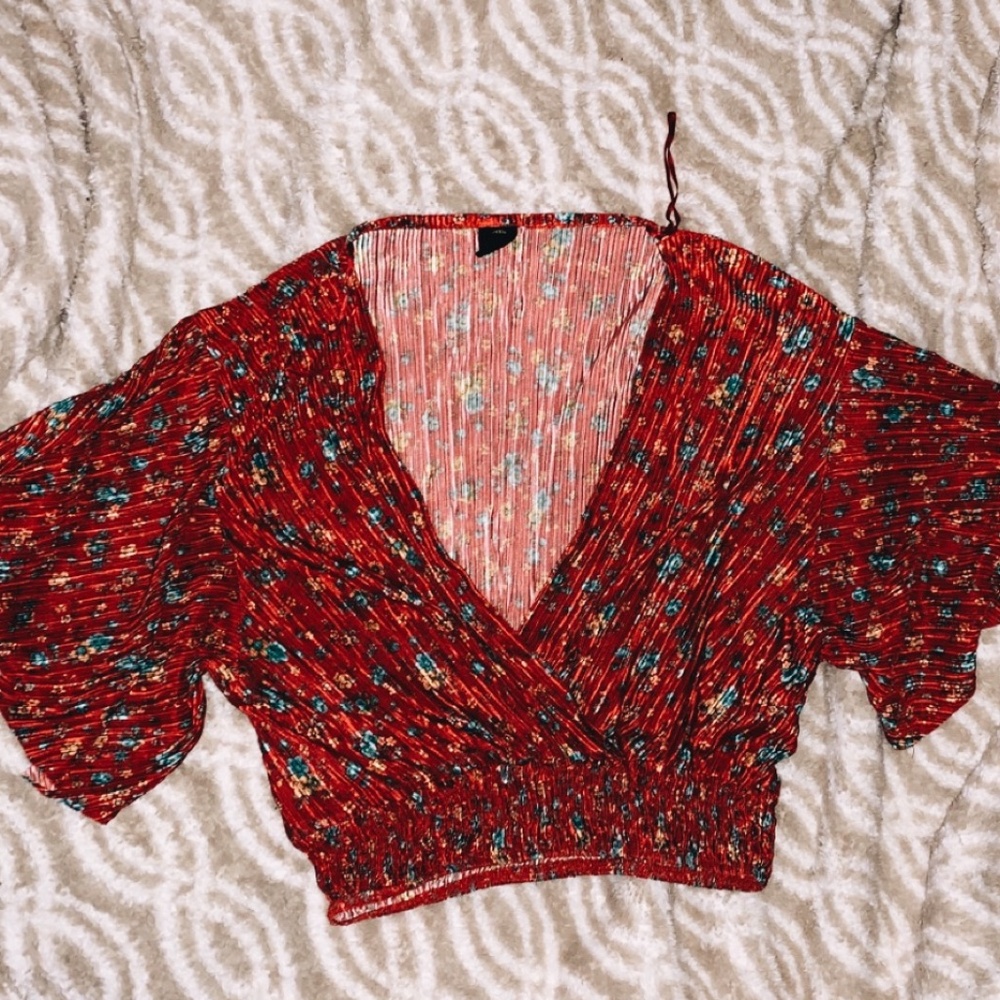 Urban Outfitters Faux Wrap Crop Top